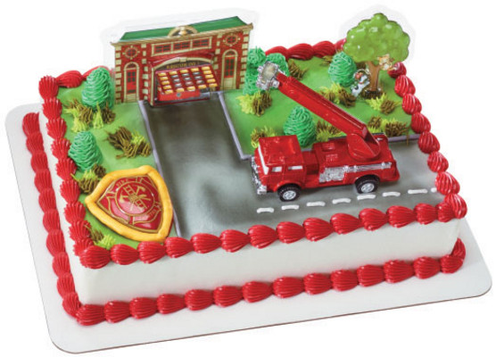 Fire Truck & Station DecoSet EA