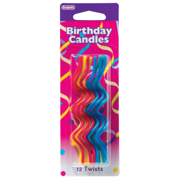 Twists Primary Candles 12 PCS 12 CT