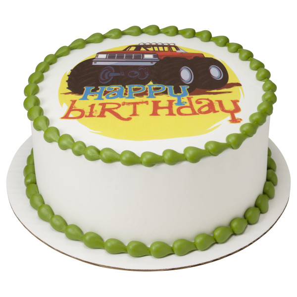 Big Truck Birthday Edible Image 12 CT