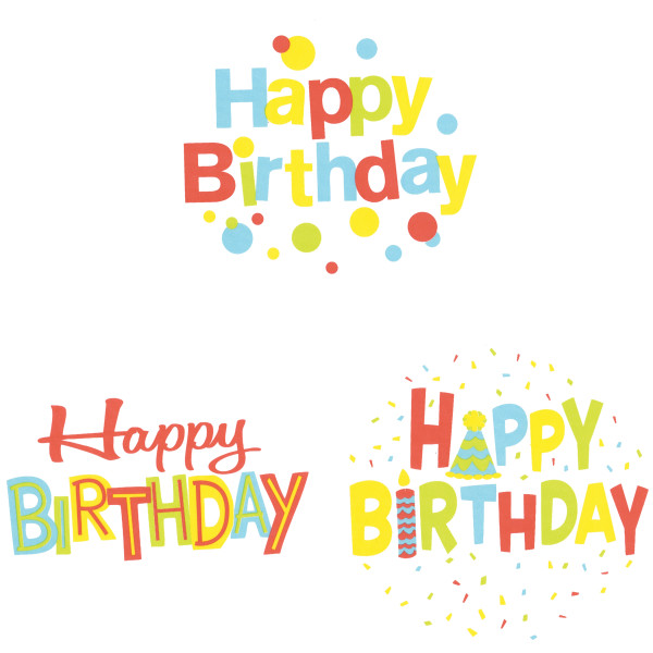 Very Happy Birthday Variety Edible Image 12 CT