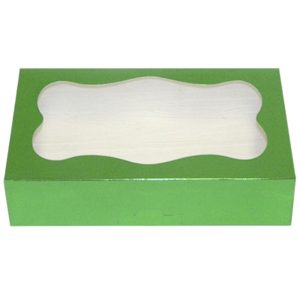 Green 1 LB Foil Box w/Window 200 CT 8 1/2″ x 5 1/2″ x 2″