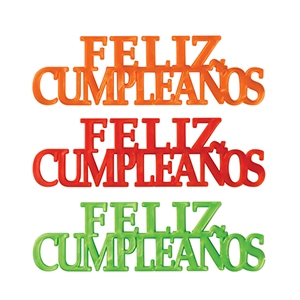 Feliz Cumpleanos Bio Script 5″ 48 CT