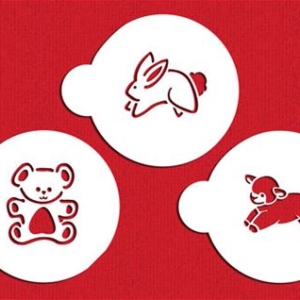 Stencil Baby Animals Cookie 3 CT