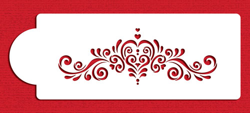 Stencil Amore Cake Side