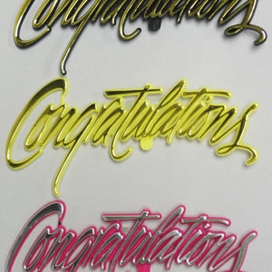 Congratulations Fancy Script 5″ 48 CT