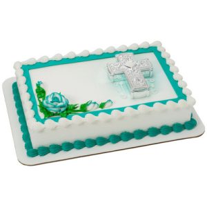 Ornate Silver Cross Box DecoSet 6 CT