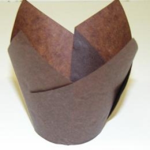 Brown Tulip Cups 2″ B x 2″ to 3 1/2″W 250 CT