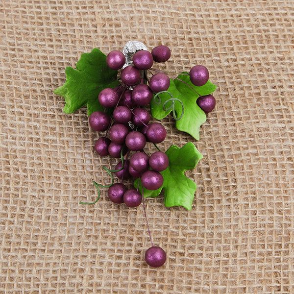 Burgundy Grape Cluster GP 4.5" 16 CT