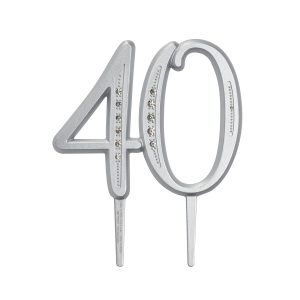Diamond Monogram Milestone “40” 3 1/2″
