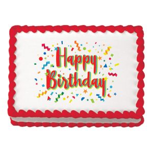 Birthday Dots 8 1/2″ x 6 1/2″ Edible Image 12 CT