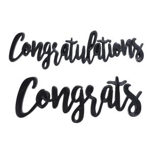Congratulations Script Layon 5 1/2″ x 2″ 12 CT