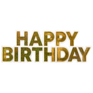 Happy Birthday Layon 5.5″x 2″ 12 CT
