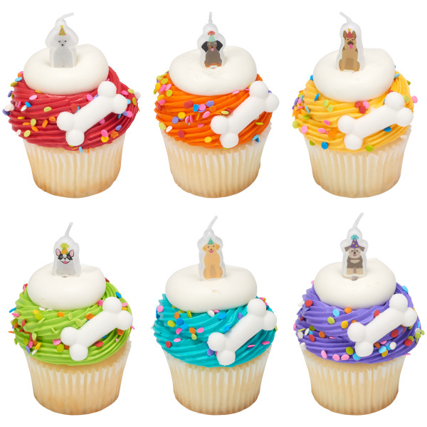 Party Dogs Shaped Candles 6 pcs 6 CT - Image 2
