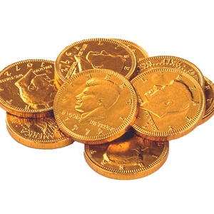 Fort Knox Gold Foil Chocolate Coins 1 LB (aprox. 80)