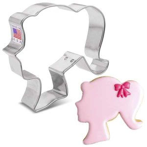Doll Head Cookie Cutter 4″ EA