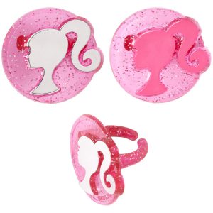 Barbie Silhouette Cupcake Rings 144 CT