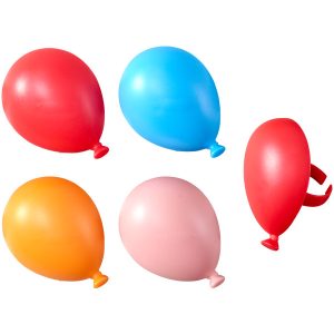 Bright Rainbow Balloon Assortment Cupcake Rings 144 CT