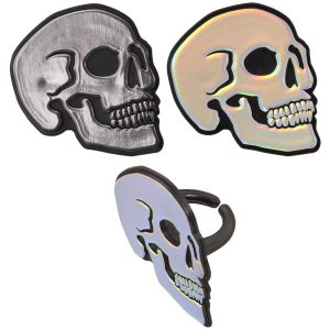 Metallic Skull Rings 144 CT