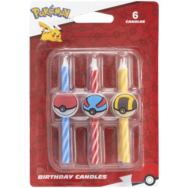Pokemon Poke Balls Icon Candles 6 PCS 6 CT