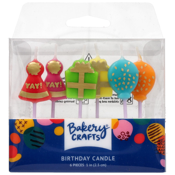 Party Shaped Candles 6 CT