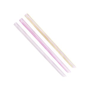 Smoothie Straws Striped Dia Cut 9″ Tall 40 CT