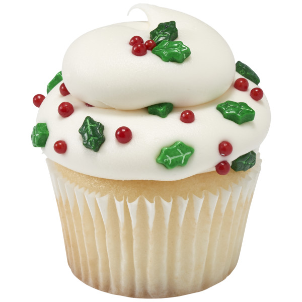 Holly Leaves and Berries Shapes Candy Sprinkles 16 OZ - Image 2