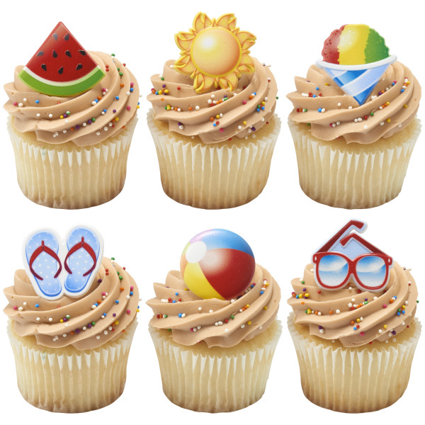 Summer Vibes Cupcake Rings 144 CT