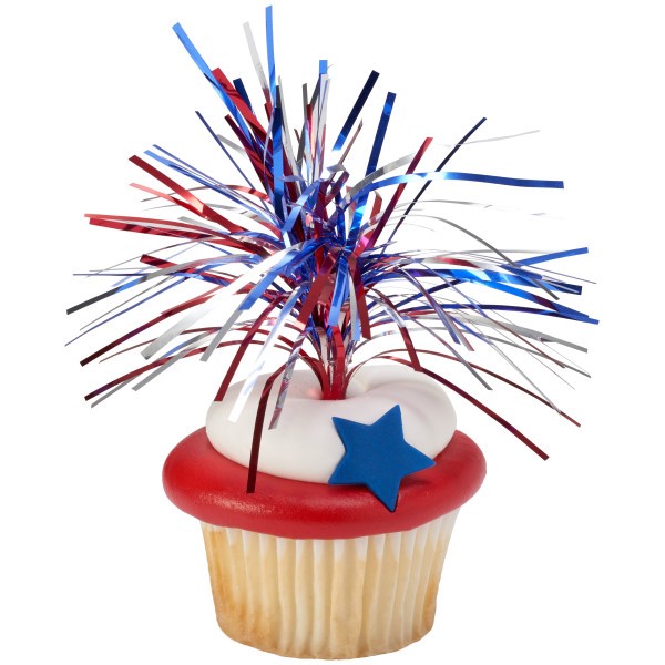 Mylar Red,White & Blue Pick 4" 24 CT