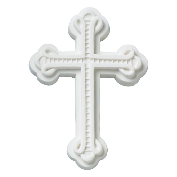 Ornate Cross White GP 4"x2 1/2"3 CT