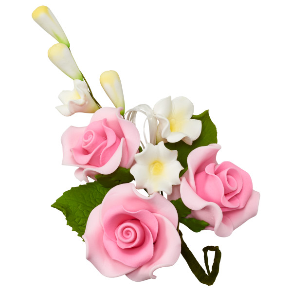 Trio Rose Spray Pink 4" 6 CT