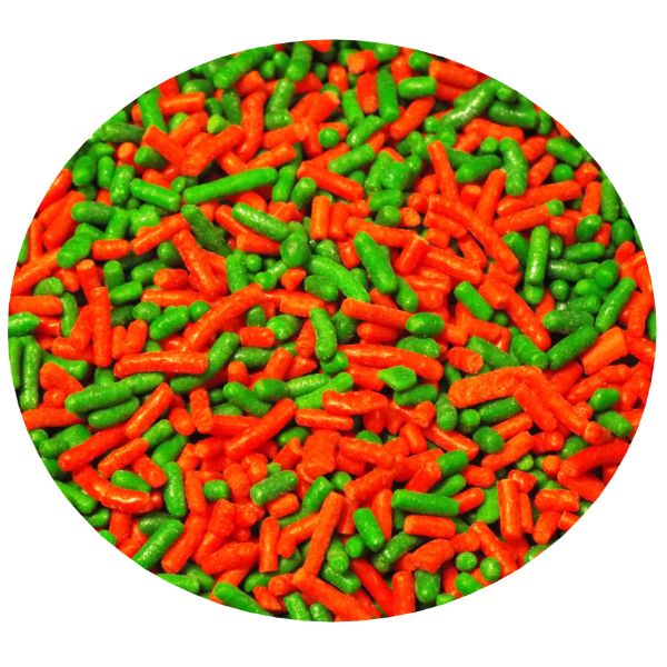 Xmas Mix (Red & Dark Green) Jimmies 6 LB