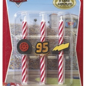 Cars Icon Spiral Candles 3 PCS 6 CT