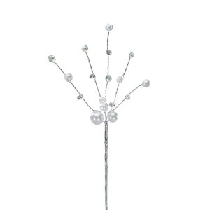 Pearl & Gem Spray Silver Wire 3 CT