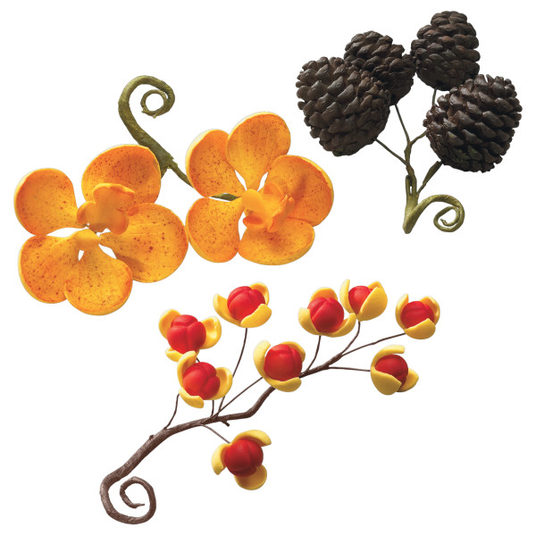 Fall Flowers GP Spray 3 1/2" 6 CT