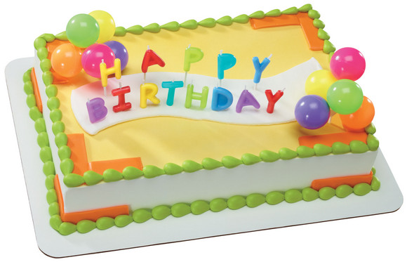 Happy Birthday Neon Candles DecoSet EA