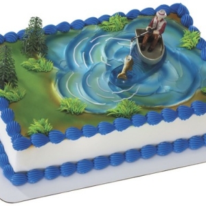 Fisherman w/ Action Fish 4″ DecoSet EA