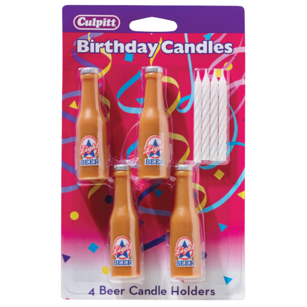 Beer Candle Holders 4 PCS 6 CT