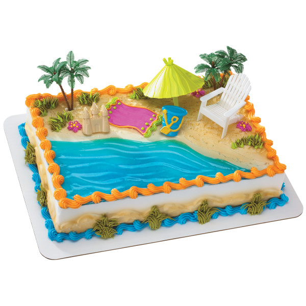 Beach Chair & Umbrella DecoSet 6 CT