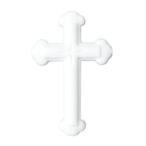Ornate White Cross Dec-Ons 16 CT