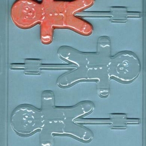 Gingerbread Man Sucker Mold 3 CAV