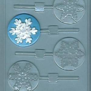 Snowflake Sucker Mold Assorted 4 CAV
