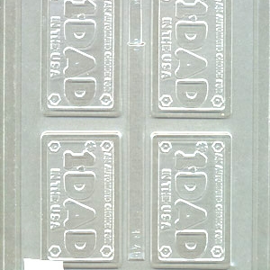 Dad License Plate Candy Mold 4 CAV