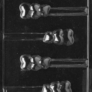 Hearts Pretzel Candy Mold 4 CAV