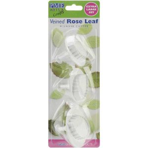 Rose Veined Leaf Plunger 1″-1 1/2″ 3 CT