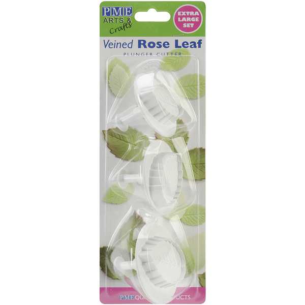 Rose Veined Leaf Plunger 1"-1 1/2" 3 CT