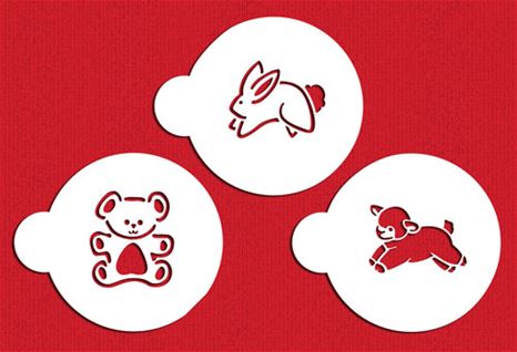 Stencil Baby Animals Cookie 3 CT