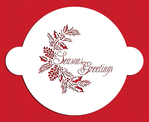 Stencil Seasons Greetings Spray