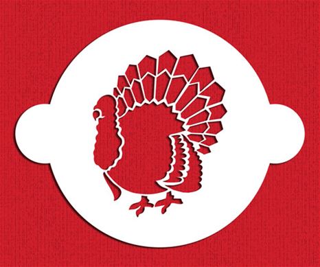 Stencil Thanksgiving Turkey Cake