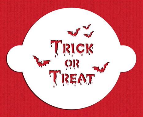 Stencil Trick or Treat Cake