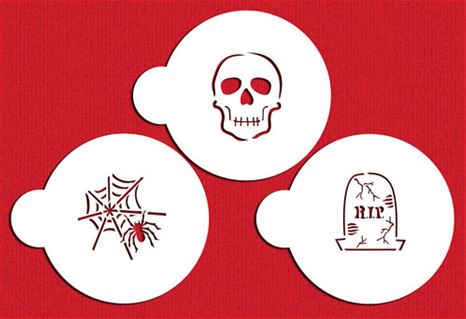 Stencil Scary Halloween Cookie